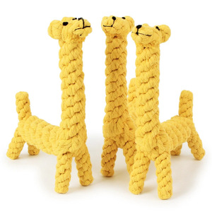 Juguete para mascotas, nudo de múltiples hebras, resistente a mordeduras, resistente a molares, tejido, jirafa, cachorro, juguete pequeño - Product Image 1