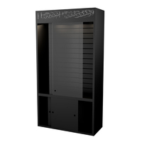 Custom machen Modedesign MDF Slatwall Wandschrank Perücke Display Vitrine