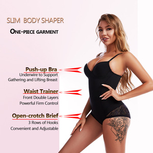 Body sculptant en dentelle personnalisé Under Lulu avec <span class=keywords><strong>soutien</strong></span>-<span class=keywords><strong>gorge</strong></span> intégré, contrôle du ventre, corset à décolleté profond avec fermeture à crochets, effet lifting des fesses sexy - Product Image 6