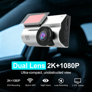 กล้องติดรถยนต์ 2K Dash Cam WiFi หน้า-หลัง ความละเอียด 1080P เลนส์คู่ บันทึกภาพ DVR หน้าจอ 3 นิ้ว มองเห็นในเวลากลางคืน พร้อม G-Sensor รับผลิตแบบ OEM/ODM ขั้นต่ำ 1 ชิ้น - Product Image 2