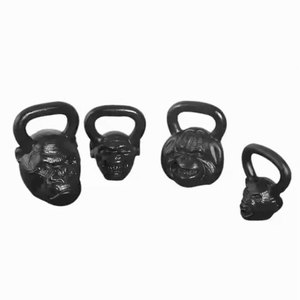 Premium Cast Iron Monkey Head Kettlebell Set Black Heavy Duty Fitness <strong>Equipment</strong> For Home And Commercial <strong>Gym</strong> Training - Product Image 6