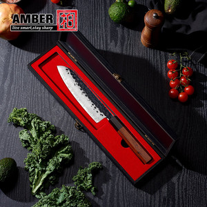 Coltello da Chef Giapponese <span class=keywords><strong>Santoku</strong></span> in Acciaio ad Alto Carbonio Forgiato a Mano Aus10 con Confezione Regalo in Legno - Product Image 2