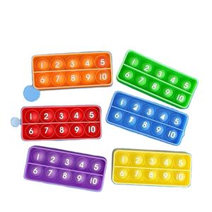 Nouveau conseil Pop à dix cadres mathématiques manipulatrices mathématiques Fidget jouet sensoriel <span class=keywords><strong>Montessori</strong></span> jouet éducatif cadeau push pop - Product Image 1