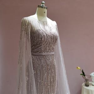 Jancember SCZ153 Hermosos vestidos de noche con mangas casquillo Sudáfrica para mujeres - Product Image 5