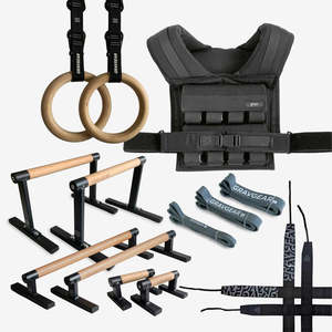 FDFIT Equipo de Calistenia Personalizado: Parallettes, Barra de Dips, Barra de Flexiones, Banda de Resistencia, Chaleco con Peso, Soportes para Dips - Product Image 2