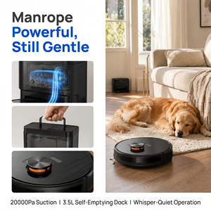 PX7D Auto Empty Robot Vacuum Cleaner 20000Pa LDS9.0 Navigation Tuya APP Sweep <b>Mop</b> Robotic Vacuum for Pet Hair - Product Image 4
