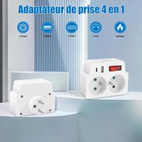 Pheiyon USB-C/USB-A Hızlı Şarj Endüstriyel Duvar Priz Adaptörü 2 Fransız Tip E Priz 16A 250V 3680W Anahtarlı CE RoHS Onaylı
