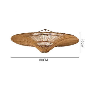 Vendita calda lampada a sospensione in Rattan lampadario lampadario lampada da soffitto in <span class=keywords><strong>legno</strong></span> tessitura antico rotondo 27 lampade cover e sfumature giapponese - Product Image 3