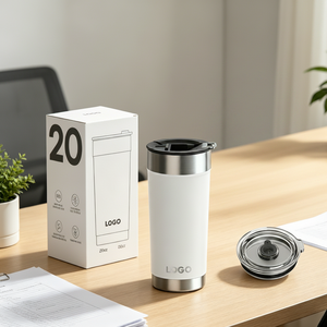 Gobelet à café <span class=keywords><strong>en</strong></span> acier inoxydable sans BPA Hong Ling, 20 oz, à double paroi, isolé, réutilisable, tasse à bière - Product Image 1