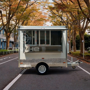 Food Truck Carré en Acier pour la Restauration, le Café, la Vente de Hamburgers, Remorque Alimentaire avec Équipement de Cuisine Complet - Product Image 1