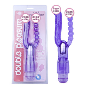 Double Pleasure Dual <b>Vibrator</b> Purple Waterproof Adult Toy For Women - Product Image 1