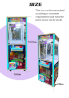 Neofuns Jouet à pièces bon marché petite grue à griffes Machine jouets en peluche distributeur automatique accepteur de billets peut être installé