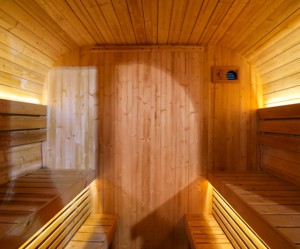 ห้องซาวน่ากลางแจ้งไม้ซีดาร์แดง ดีไซน์ทันสมัย สำหรับ 4 คน พร้อมไฟ LED - Product Image 2