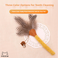 Jouet interactif pour chat avec plume naturelle tachetée pour chaton