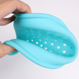 Silicone Drain Basket Foldable Multifunction Kitchen Colander For Vegetables Fruits Salad Washing And Squeezing - Product Image 1