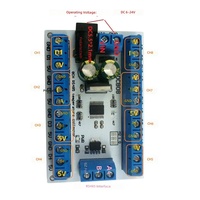 Papan Sensor 8-kanal RS485 DS18B20 MODBUS RTU Perekam Tanpa Kertas PLC R4DCB08 Cina