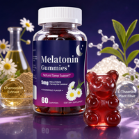 Gummies naturelles pour le sommeil avec 5 mg de mélatonine, saveur camomille, complément pour un meilleur repos et une relaxation optimale