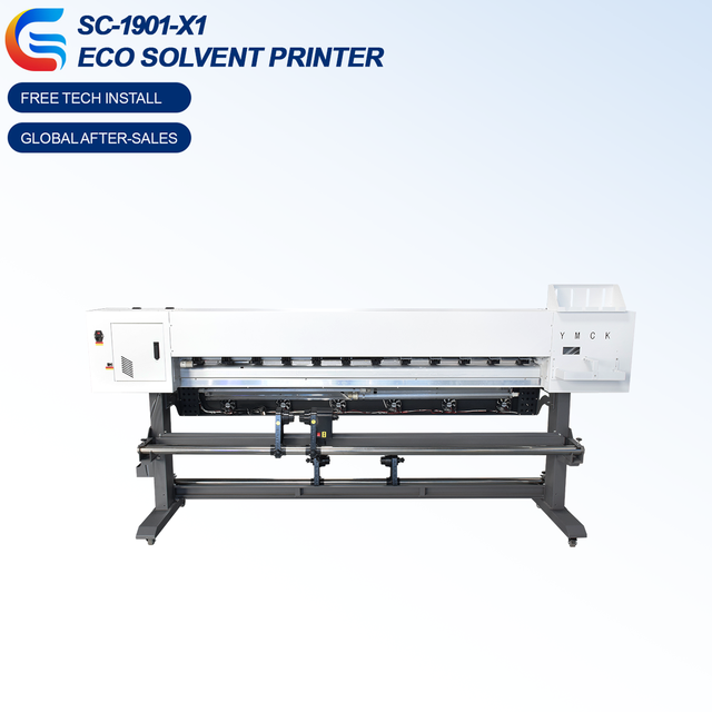 1.9m Wide Format High Quality Eco-Solvent Thermal Sublimation Inkjet Printer Dual XP600/I3200 Printhead Fast Speed Egg Flex