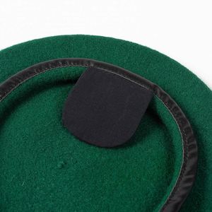 Boina Profesional de Lana para Primavera, Otoño e Invierno, para Academia, Seguridad, Guardia, con Ribete de Cuero PU y Cuerda Ajustable - Product Image 6