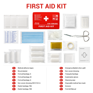 Kit de Supervivencia de Emergencia BLUENJOY Rojo para Coche, Hogar y Uso en Exteriores, Suministros Médicos, Kit de Primeros Auxilios Básico Completo Personalizado - Product Image 4