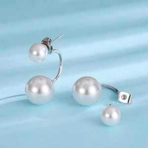 Orecchini Minimalisti con Perle Finte Stile Coreano Eleganti Orecchini a Perno per Donna Uso Quotidiano Regalo - Product Image 6
