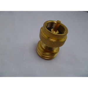 Copper Gas Hose Connector Propane Tank Conversion Adapter Knurled Adjustable Plug In Type - Product Image 2