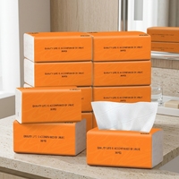 Mouchoirs en papier doux orange 5 plis, 10 paquets pour la maison, le bureau et l'hôtel