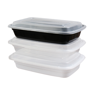 Récipient en plastique jetable Microwavable Emballage Utilisation PP Rectangulaire emporter récipient alimentaire - Product Image 1