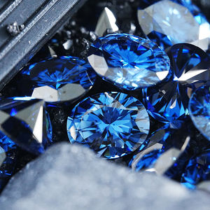 SICGEM Moissanitas Sueltas Creadas en Laboratorio, Corte Ovalado VVS, Azul Oscuro, con Efecto de Color/Fuego, Pasa Prueba de Diamante, Peso de Gema de 1ct, Certificación de Terceros - Product Image 3