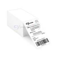 Étiquettes d'expédition imperméables 100x200mm (4*8 pouces) 100x150mm (4*6 pouces) Autocollants en accordéon Rollo pour imprimante thermique directe Zebra