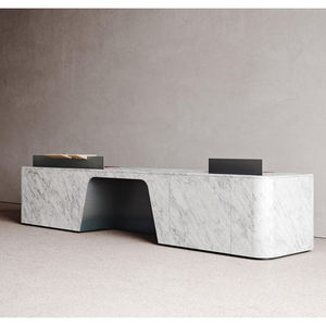 Banco Reception Reception di lusso centro commerciale Hotel <span class=keywords><strong>salone</strong></span> di bellezza banchi di ricevimento <span class=keywords><strong>con</strong></span> retroilluminazione Patagonia <span class=keywords><strong>pietra</strong></span> di quarzite di marmo - Product Image 6
