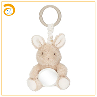 Arche de jeu pour poussette avec jouets en peluche Lapin, Lune, Oie, barre d'activités pour siège auto bébé, accessoire de voyage pour bébé