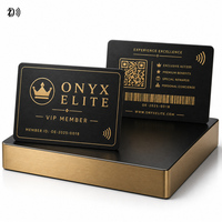 Carte de visite numérique NFC en acier inoxydable, gravée au laser sur mesure, pour produits de luxe intelligents, vente en gros