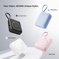 Chargeur portable haute capacité 20000mAh, batterie externe sans fil magnétique avec câble intégré DLP9222