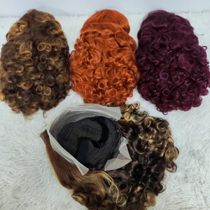 วิกผม Letsfly Spring Curly แบบลอน ความหนาแน่น 220% ขนาด 16 นิ้ว วิกผมแบบเต็มศีรษะ 13x4 Lace Frontal ผมแท้บริสุทธิ์ 10A วิกผมมนุษย์ 100% ขายส่ง - Product Image 1