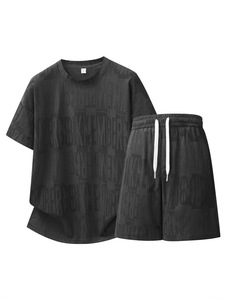 T-shirt en tricot jacquard pour homme, respirant, léger, streetwear d'été - Product Image 2