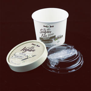 Tasse de crème glacée en papier de qualité alimentaire, Double PE biodégradable, papier artisanal, pompe à <span class=keywords><strong>lait</strong></span> <span class=keywords><strong>maternel</strong></span> gratuite, papier chocolat or, bonbons, yaourts - Product Image 2