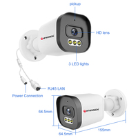 Caméra de surveillance réseau Super HD 4MP EaseCam avec microphone, caméra de sécurité extérieure étanche IP66, vision nocturne couleur