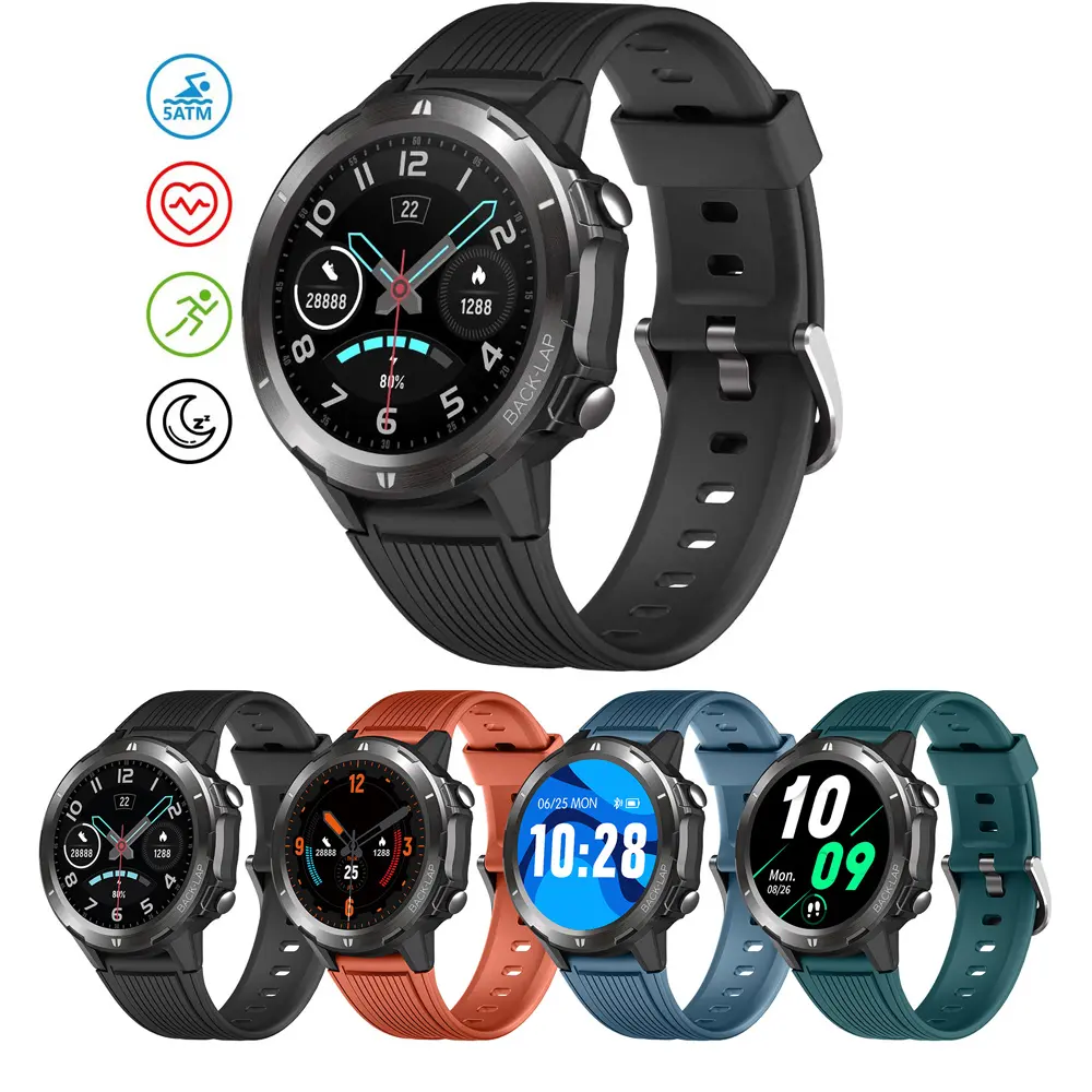 ID216 Smart Watch Hight-end Business Android And Ios Phone 1.3" Round Ip68 Waterproof Fitness Tracker Sport health Smartwatch