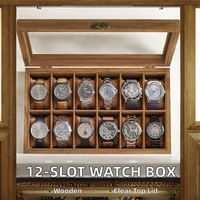 Boîte à montre de luxe en bois massif poli, faite à la main, pour homme, écologique, forme personnalisée, boîte cadeau avec compartiments, origine Inde, artisanat domestique
