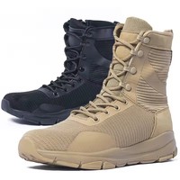 Bottes tactiques pour hommes, lacées, en nylon, pour la randonnée dans le désert, l'aventure en plein air, l'escalade, l'alpinisme hivernal, imperméables