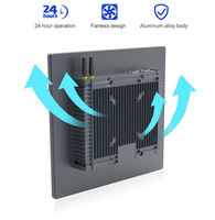 PC de panel industrial sin ventilador de aluminio de 15 pulgadas Pantalla táctil capacitiva I5 Linux OS IP65 Computadora industrial todo en uno en stock