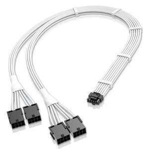 UpHere 12VHPWR 16AWG PCI-e 5,0 Cable de alimentación de extensión <span class=keywords><strong>GPU</strong></span> 16Pin(12 + 4) macho a PCIE 5,0 4x8Pin Cable hembra 45CM - Product Image 1