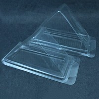 Boîtes d'emballage de Sandwich en plastique à Triangle Transparent de boulangerie jetable de qualité alimentaire