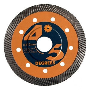 Lame diamantée ultra-fine turbo anti-écaillage 105 115 125 mm pour carrelage et granit, coupe sèche et humide, avec logo imprimé UV - Product Image 2