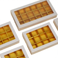Caja de Cartón Rígido Rectangular de Lujo Creativa para Regalos, Dulces, Bombones, con Estampado y Embalaje Transparente Reciclado