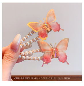 Épingles à cheveux papillon dégradées mignonnes et tendance, design de niche populaire, bijoux de mode pour femmes, vente en gros - Product Image 2
