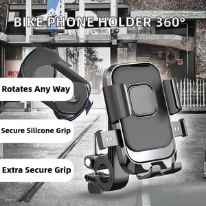 Support de téléphone portable universel rotatif à 360 degrés pour guidon de vélo avec bande en silicone pour téléphone mobile - Product Image 2