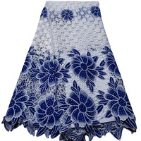 Robe et jupe en coton brodé de dentelle nigériane respirante pour femmes nouveau tissu de dentelle africaine de conception