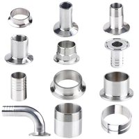 SS 304/316 tuyau sanitaire en acier inoxydable de qualité alimentaire Tri pince filetage mâle virole/connecteur/couplage/adaptateur pour raccords de tuyauterie
